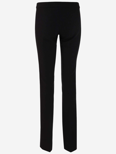 Shop Stella Mccartney Wool Zipper Pants In Black