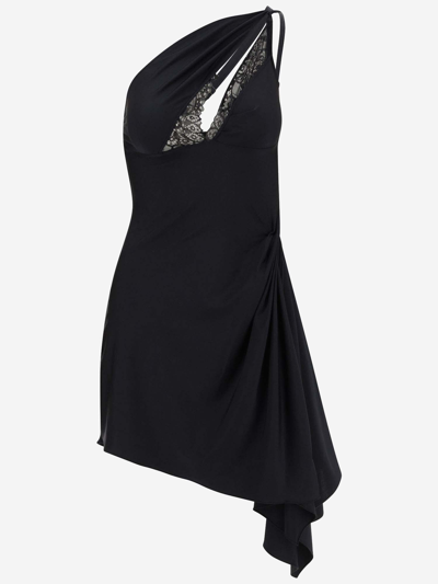 Shop Coperni Technical Jersey Dress With Cut-out Detail In Black