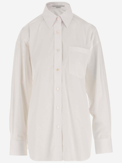 Shop Stella Mccartney Cotton Poplin Shirt In White