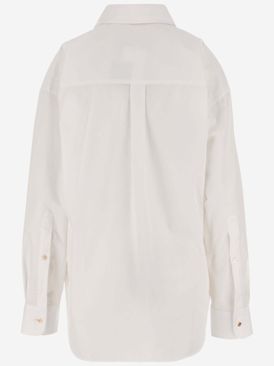 Shop Stella Mccartney Cotton Poplin Shirt In White
