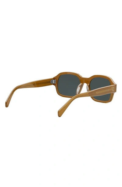Shop Celine Bold 3 Dots 53mm Geometric Sunglasses In Light Brown/ Other / Blue