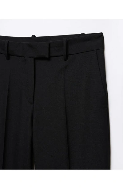 Shop Mango Straight Leg Suit Trousers In Black