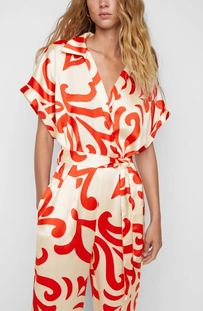 Mango One-piece Suit Off White In Off White