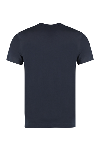 Shop Comme Des Garçons Shirt Cotton Crew-neck T-shirt In Blue