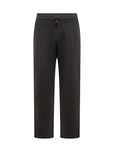 Shop A Paper Kid Pants With Logo In Nero