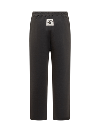 Shop A Paper Kid Pants With Logo In Nero