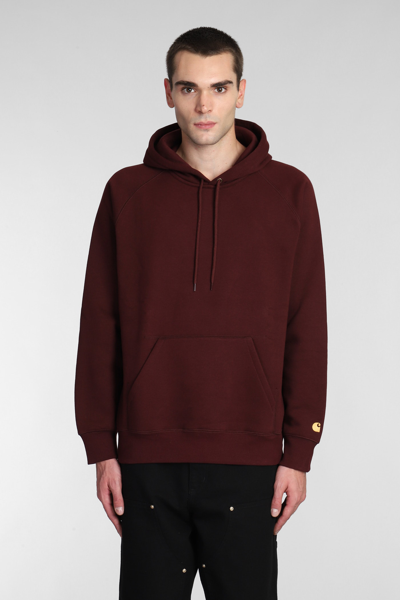 Shop Carhartt Sweatshirt In Bordeaux Cotton