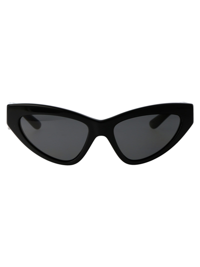 Shop Dolce &amp; Gabbana Eyewear 0dg4439 Sunglasses In 501/87 Black