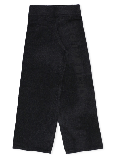 Shop Givenchy Logoed Palazzo Trousers In Black