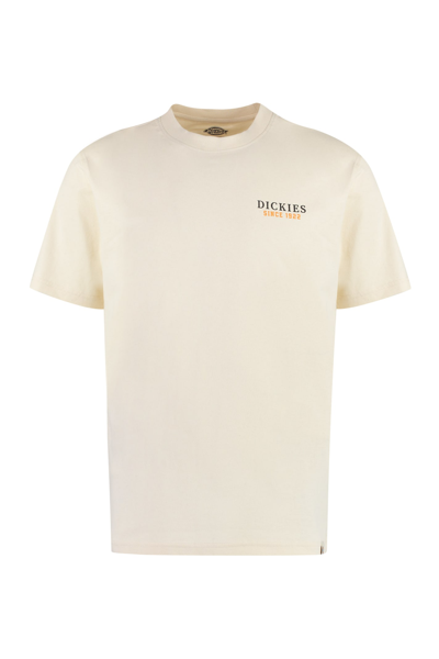 Shop Dickies Westmoreland Cotton Crew-neck T-shirt In Ivory