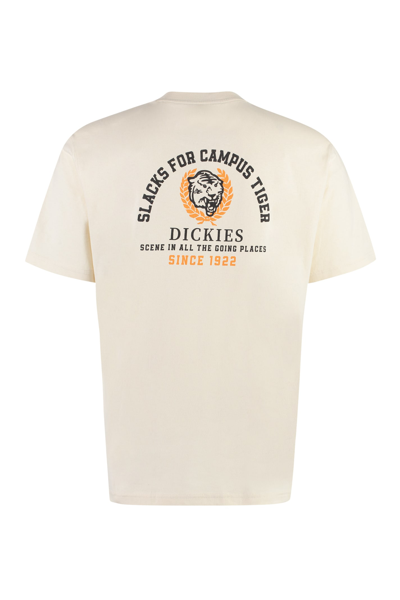Shop Dickies Westmoreland Cotton Crew-neck T-shirt In Ivory