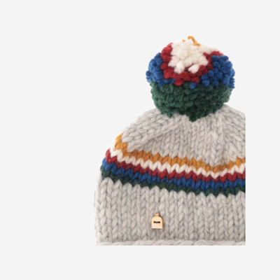 Myssy Wool Beanie Hat With Pom Pon In Red