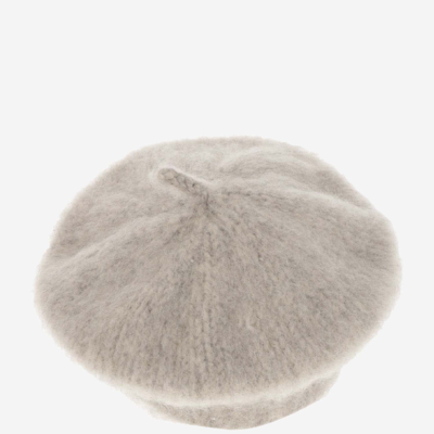 Shop Myssy Wool Basket In Grey