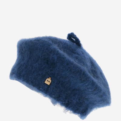 Myssy Wool Basket In Blue