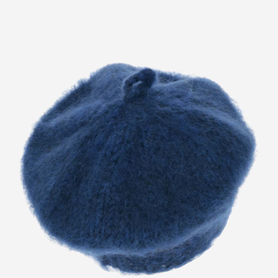 Myssy Wool Basket In Blue