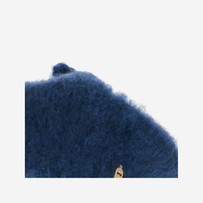 Myssy Wool Basket In Blue