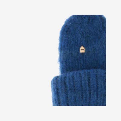 Shop Myssy Wool Beanie Hat In Blue