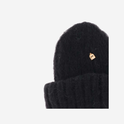 Shop Myssy Wool Beanie Hat In Black