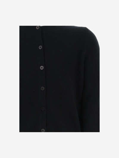 Shop Il Gufo Cashmere Cardigan In Black