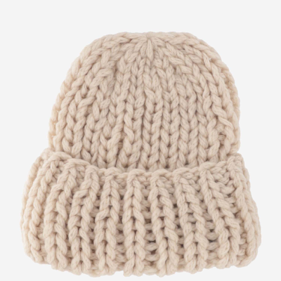 Shop Evyinit Merino Wool Blend Hat In Beige
