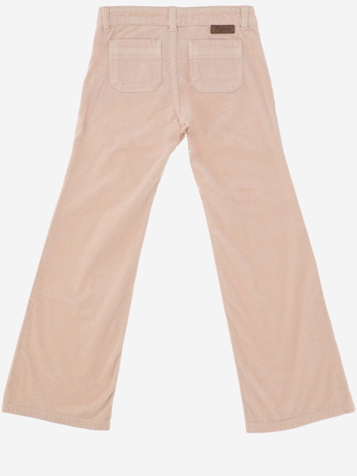 Shop Bonpoint Stretch Cotton Velvet Pants In Rose Fard