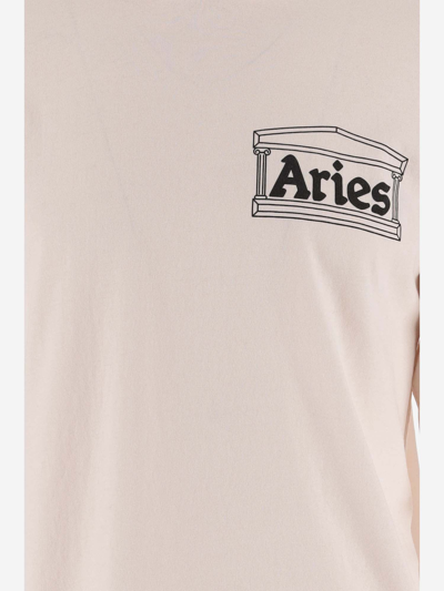 Shop Aries Cotton Long Sleeve T-shirt In Pink