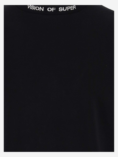 Shop Vision Of Super Logo Cotton Sweatshirt In Black