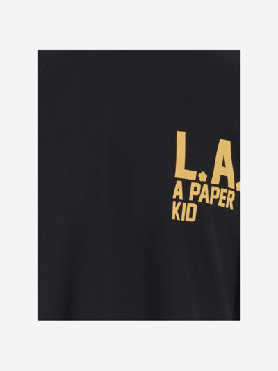 Shop A Paper Kid Cotton T-shirt With Logo In Black