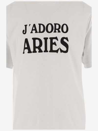 Shop Aries Jadoro  Cotton T-shirt In White