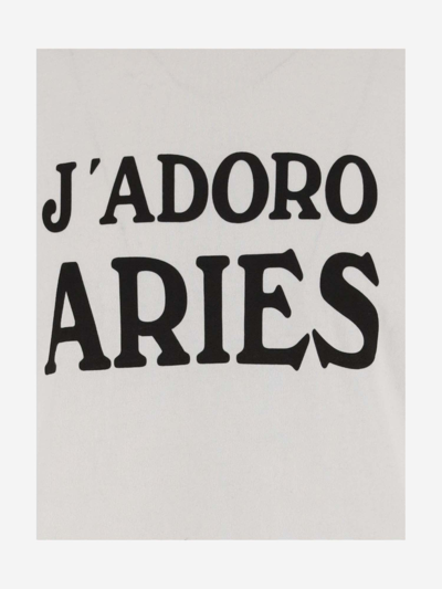 Shop Aries Jadoro  Cotton T-shirt In White