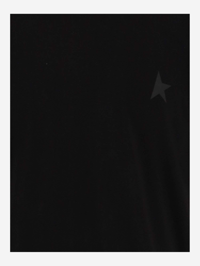 Shop Golden Goose Cotton T-shirt With Star In Black