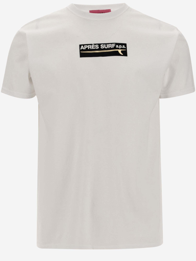 Shop Après Surf Cotton T-shirt With Logo In White