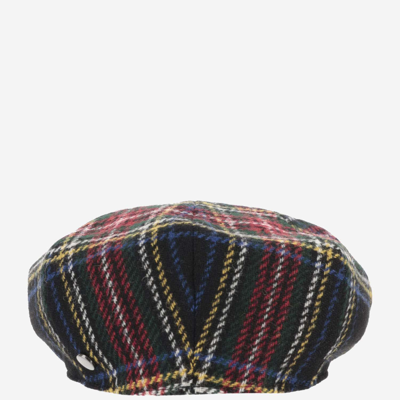 Shop Stetson Wool Cap With Check Pattern In Green Check