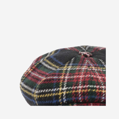 Shop Stetson Wool Cap With Check Pattern In Green Check