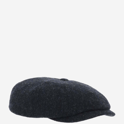 Stetson Tweed Wool Cap In Litgh Blue