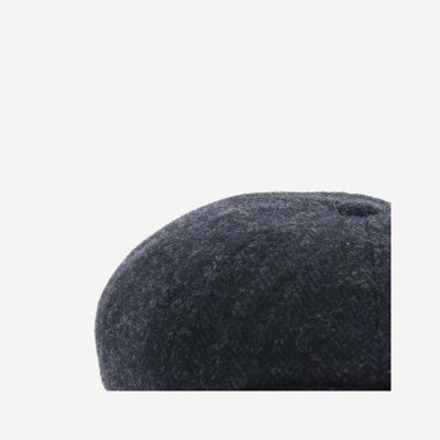 Shop Stetson Tweed Wool Cap In Litgh Blue