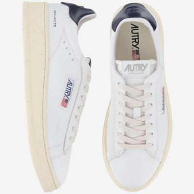 Shop Autry Dallas Low Leather Sneakers In White