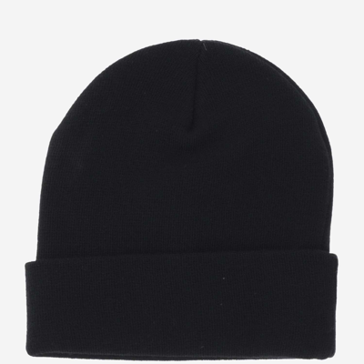 Shop Palm Angels Wool Beanie With Logo In Black