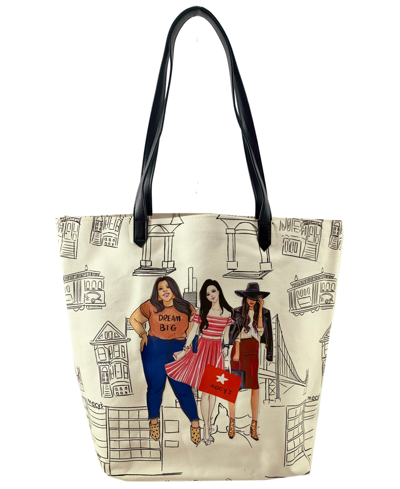 Shop Macy's San Francisco Tote, Created For  In Natural Canvas