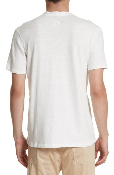 Rag & Bone White Cotton Classic Short Sleeve Henley In White