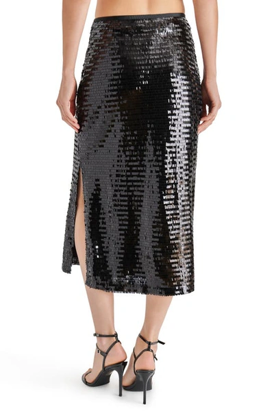 Shop Steve Madden Dinah Sequin Midi Pencil Skirt In Black