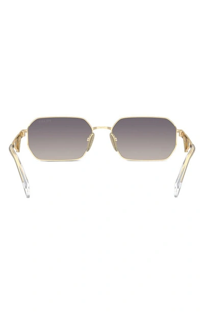 Prada 58mm Rectangular Sunglasses In Blue Mirror/ Gold