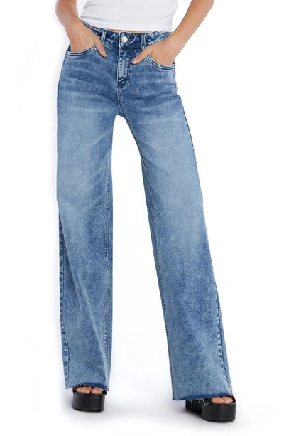 Shop Wash Lab Denim Mamie High Waist Flare Jeans In Relaxed Blue