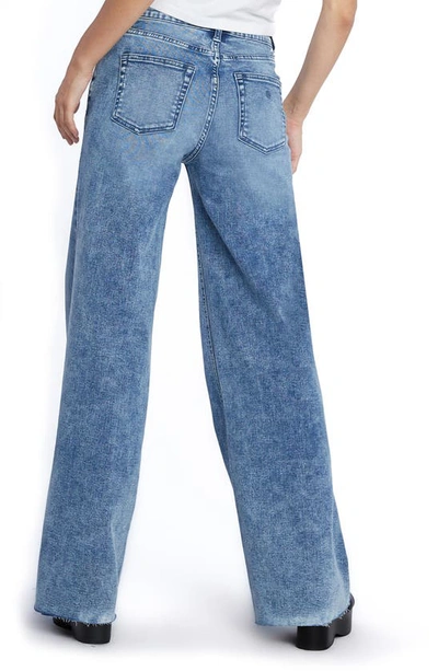 Shop Wash Lab Denim Mamie High Waist Flare Jeans In Relaxed Blue