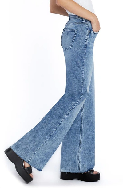 Shop Wash Lab Denim Mamie High Waist Flare Jeans In Relaxed Blue