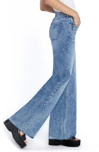 Wash Lab Denim Mamie High Waist Flare Jeans In Relaxed Blue