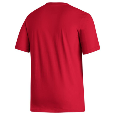 Shop Adidas Originals Adidas  Scarlet Nebraska Huskers Memorial Stadium 100th Anniversary Sideline Strategy Fresh T-shirt
