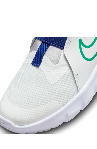 Shop Nike Flex Runner 2 Slip-on Running Shoe In White/ Green/ Pure Platinum