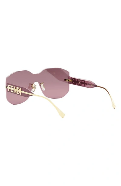 Shop Fendi The Graphy Geometric Sunglasses In Shiny Endura Gold / Violet