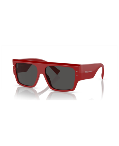 Dolce & Gabbana Dg4459 Square-frame Acetate Sunglasses In Red